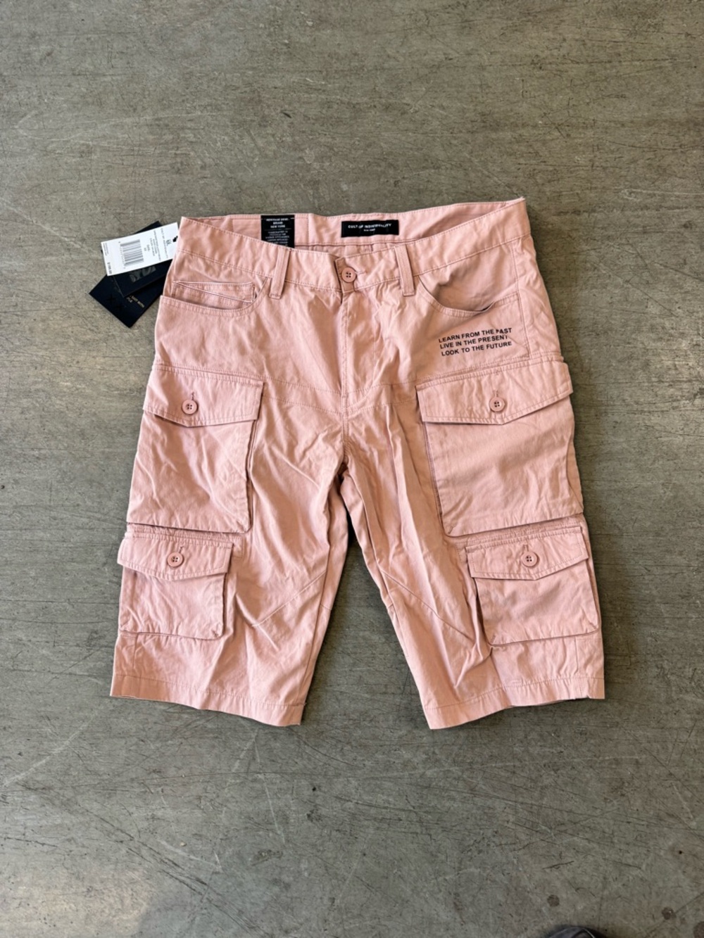 Cult of Individuality Men's Light Salmon Cargo Shorts